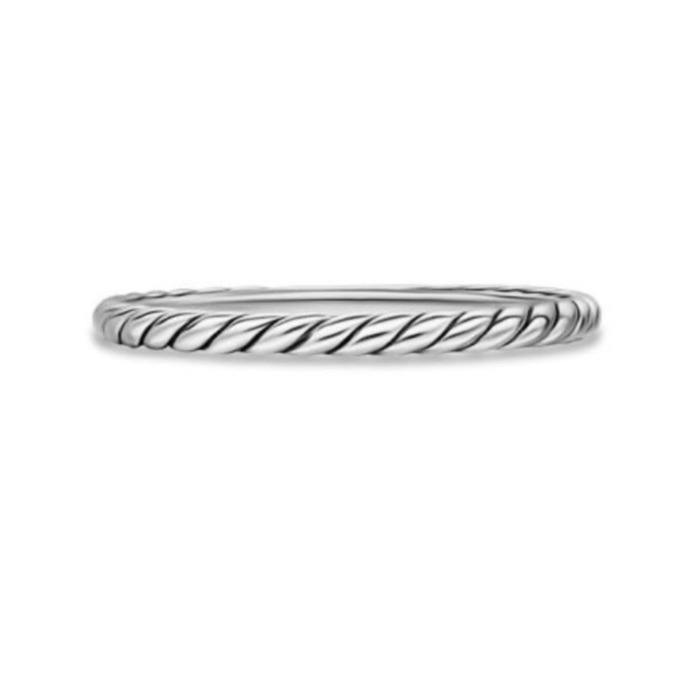 David Yurman Twisted Cable Stackable Ring - Silver - image 1